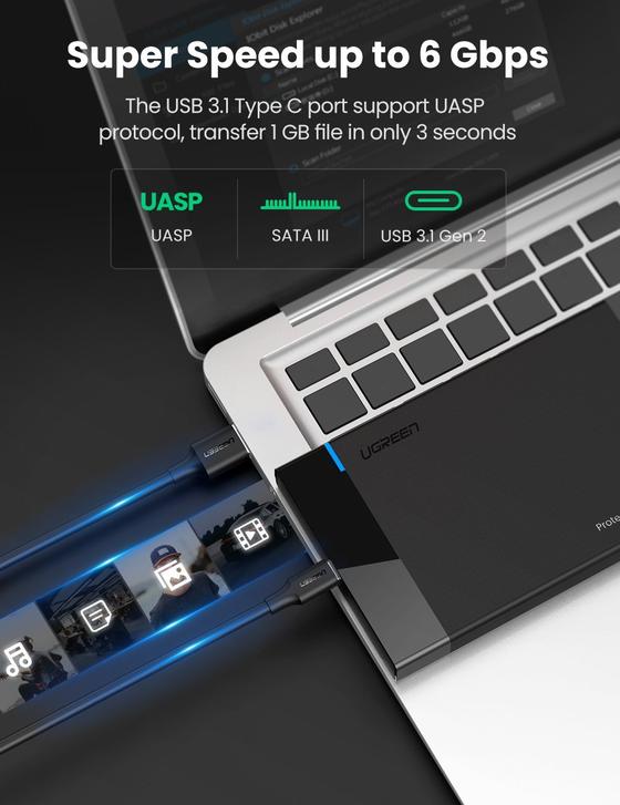UGREEN 50743 2.5-Inch Hard Drive Enclosure USB-C - Image 2