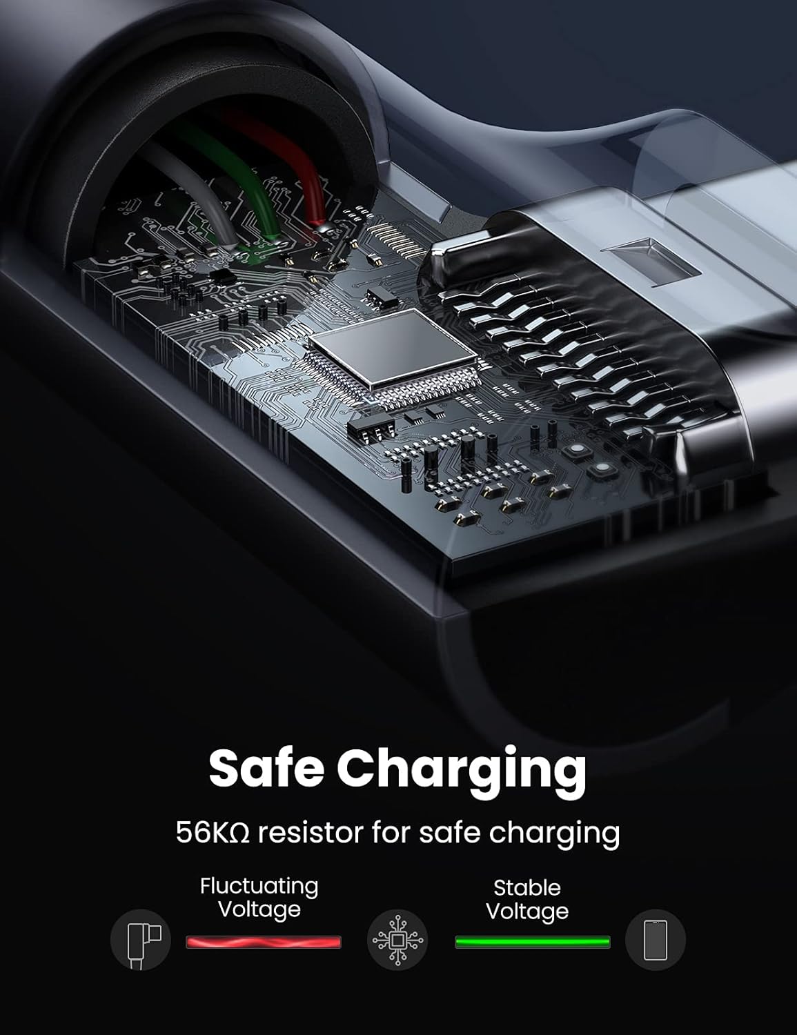 UGREEN 50941 Right Angle USB A to USB C Cable (1 Meter) 480Mbps Data Sync, Nylon Braided, Compatible with iPhone 17/16/15 Series
