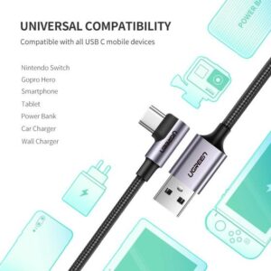 UGREEN 50941 USB-A 2.0 TO TYPE-C ANGLED CABLE 1M