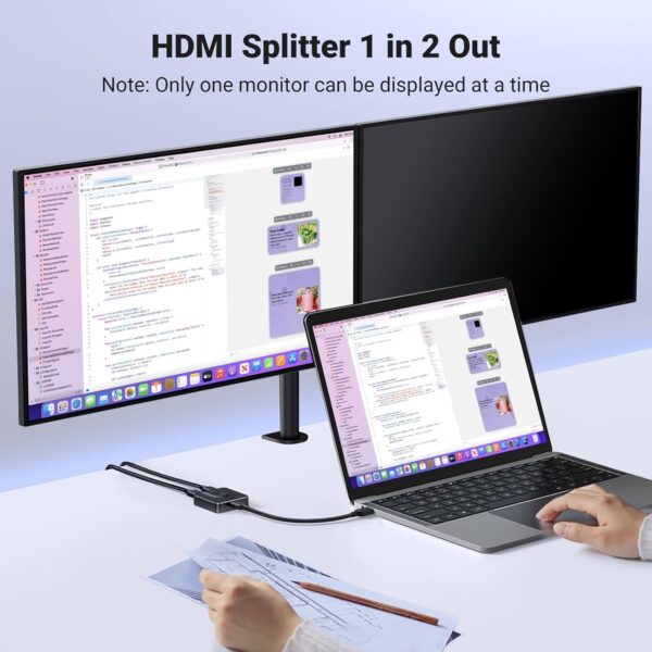 UGREEN 50966 HDMI 2 In 1 Out 4K@60Hz Bi-Directional HDMI Switcher - Image 3