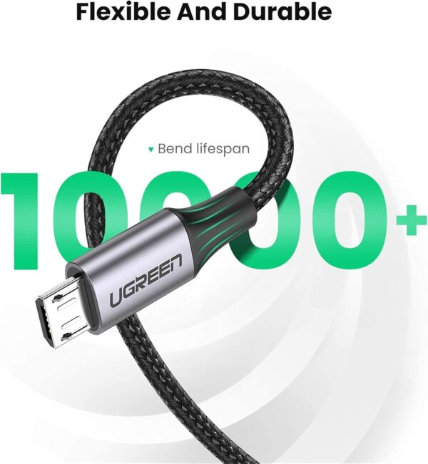 UGREEN 60148 Micro USB Nylon Braided Cord (2 Meter) High Speed Android Charger Cable - Image 7