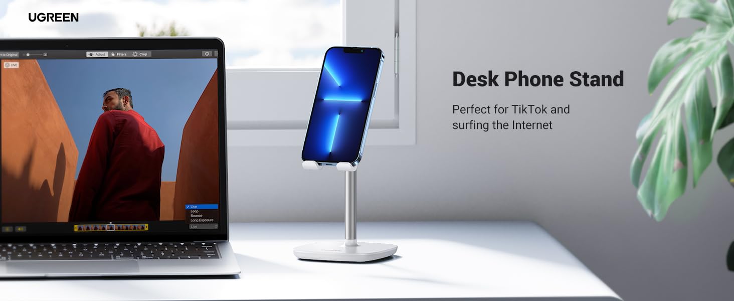UGREEN 60343 Desktop Phone Stand Sturdy Aluminum Cell Phone Holder 001