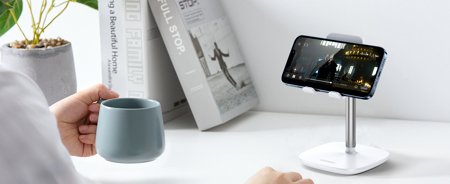 UGREEN 60343 Desktop Phone Stand Sturdy Aluminum Cell Phone Holder 002