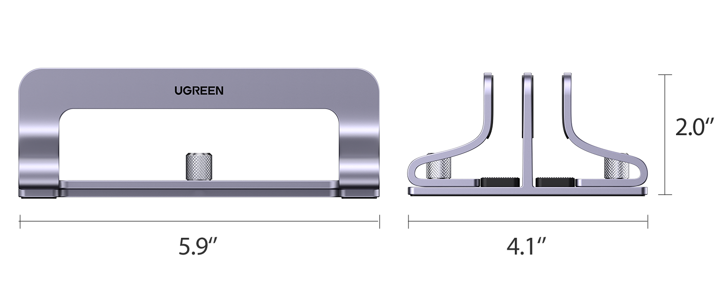 UGREEN 60643 2 Slot Vertical Laptop Stand Holder Desk Aluminum Stand 005