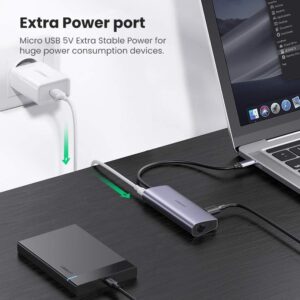 UGREEN 60718 3-in-1 USB-C Hub with 3 USB 3.0 Ports and Gigabit Ethernet Adapter