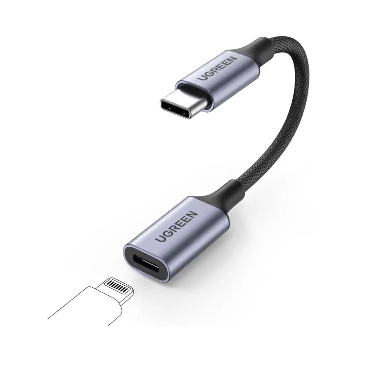 UGREEN 70953 USB-C to Lightning Audio Braided DAC Adapter - UGREEN PK