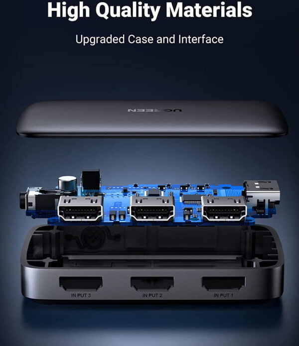 UGREEN 80125 HDMI SWITCHER 3 IN 1 OUT 4K @ 30HZ - Image 4