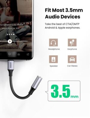 UGREEN 80154 USB Type-C To 3.5mm Audio Adapter
