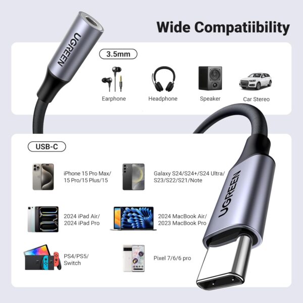 UGREEN 80154 USB Type-C To 3.5mm Audio Adapter - Image 8