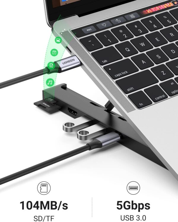 UGREEN 80551 X-Kit USB-C Hub Docking Station with Laptop Stand - Image 6