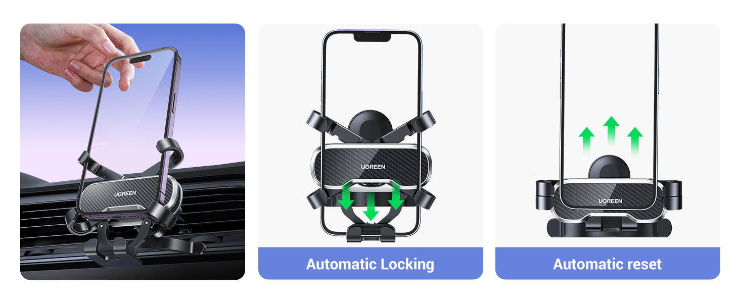 UGREEN 80871 Gravity Drive Air Vent Car Mount Phone Holder 003