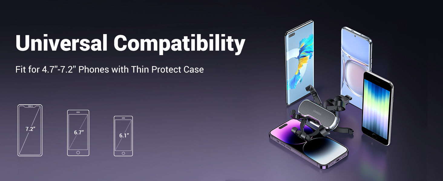 UGREEN 80871 Gravity Drive Air Vent Car Mount Phone Holder 005