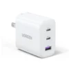 UGREEN 90495 65W USB C Charger 3-Ports Compact Foldable US Plug