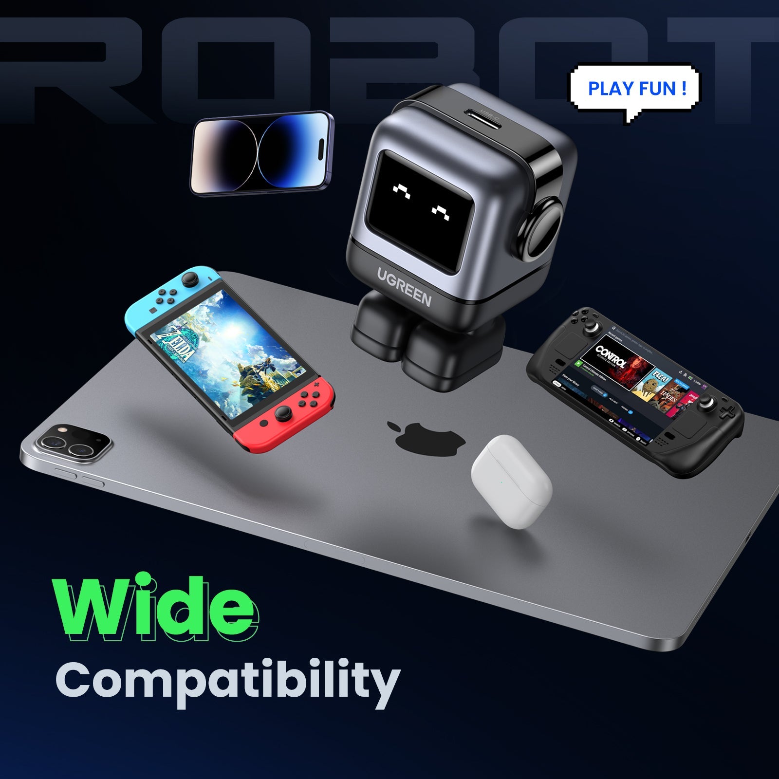 UGREEN 15550 Nexode RG 30W USB C GaN Charger (Gray) - Image 3