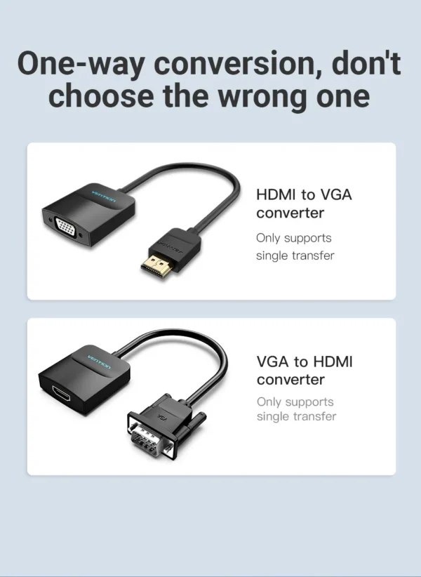 VENTION 42154 HDMI to VGA Converter 1080P Digital to Analog Adapter with Audio Port - Image 9