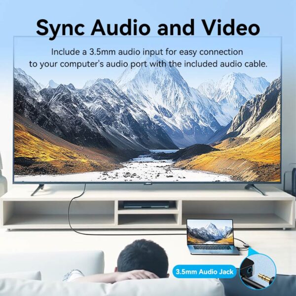 VENTION VGA to HDMI Converter with Female Micro USB and Audio Port - Image 5