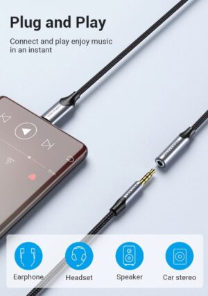 VENTION BGMHF USB-C TO 3.5MM EARPHONE JACK ADAPTER
