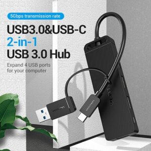 VENTION CHTBB USB3.0 & TYPE-C 2-IN-1 INTERFACE TO 4-PORT USB 3.0 HUB