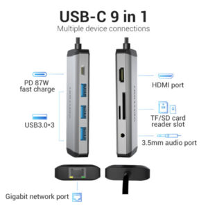 VENTION THAHB TYPE-C MULTIFUNCTIONAL ADAPTER 9 IN 1 DOCKING STATION