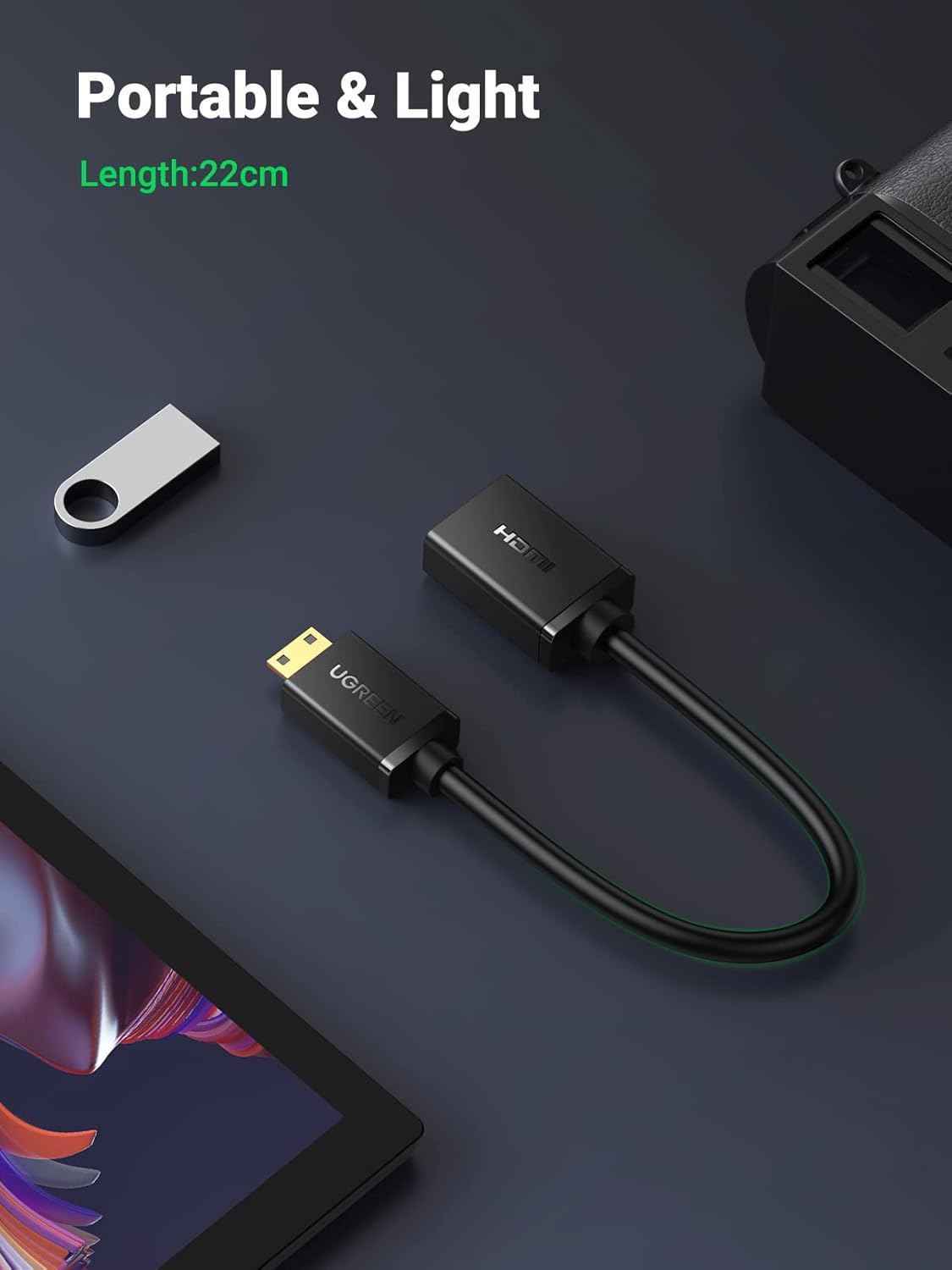 UGREEN 20137 Mini HDMI to HDMI Adapter 4K@60Hz - UGREEN PK