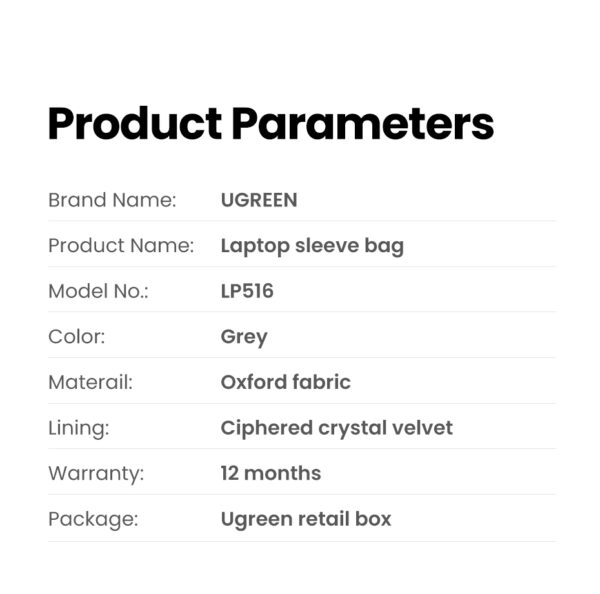 UGREEN 20448 LAPTOP SLEEVE FOR 13-13.9 INCH NEW - Image 10