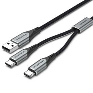 VENTION CQOHD USB 2.0 TO DUAL USB-C Y-SPLITTER CABLE
