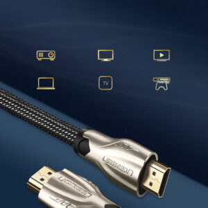 UGREEN 11190 HDMI Cable 4K @ 60Hz Metal Connector, Nylon Braid (1.5 Meter)