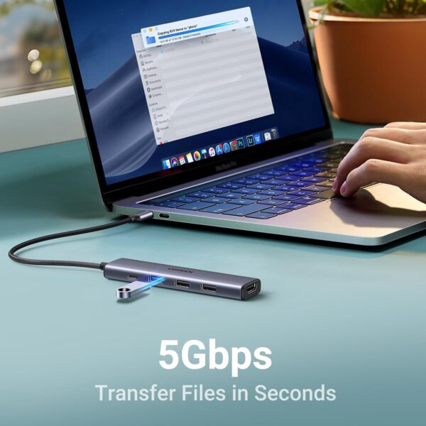 UGREEN 15495 Revodok 105 USB C Hub 5 in 1 Multiport Adapter 4K HDMI, 100W Power Delivery, 3 USB-A Data Ports - Image 8