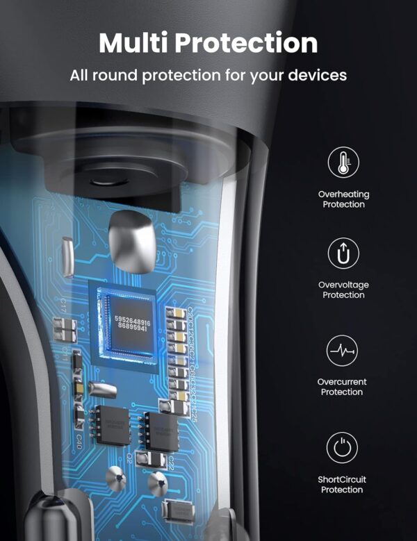 UGREEN 60712 Dual Port Single Extension PD 84W Car Charger - Image 4
