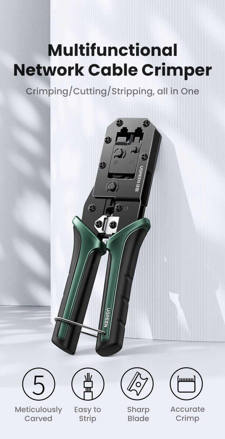 UGREEN 70683 RJ45 Crimper Tools RJ45 Crimping Pliers for CAT6/7/8 ...