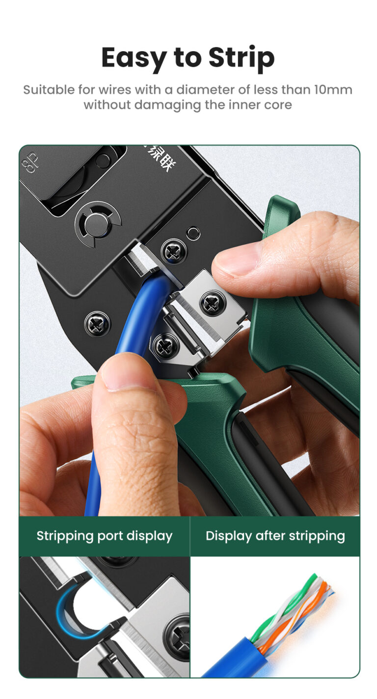 UGREEN 70683 RJ45 Crimper Tools RJ45 Crimping Pliers for CAT6/7/8 ...