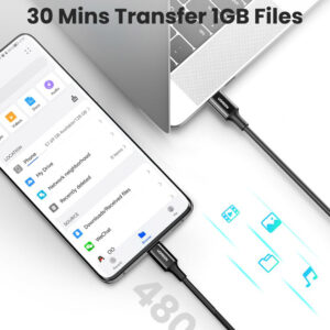 UGREEN 90120 USB-C to USB-C Cable (100W, 5A) 3 Meter Type-C PD Fast Charge and Data Transfer Cable for MacBook, iPad Pro, and More