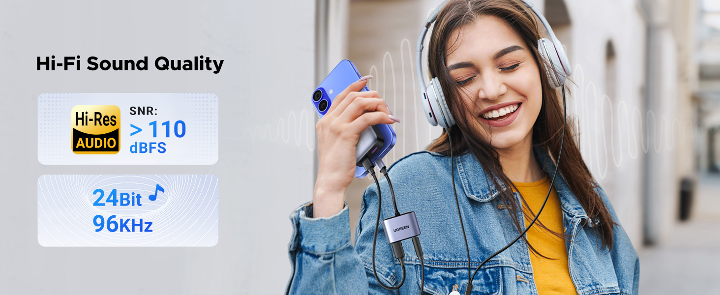 UGREEN 60164 USB-C to Aux 3.5mm Audio With PD Adapter for PUBG Mobile