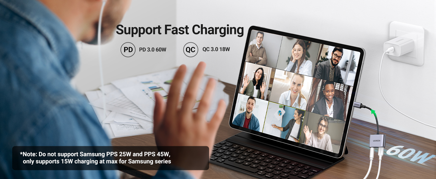 UGREEN 60164 USB-C to Aux 3.5mm Audio With PD Adapter for PUBG Mobile