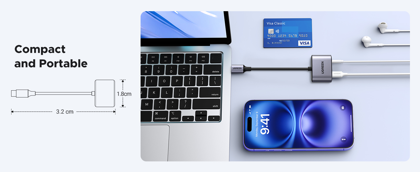 UGREEN 60164 USB-C to Aux 3.5mm Audio With PD Adapter for PUBG Mobile