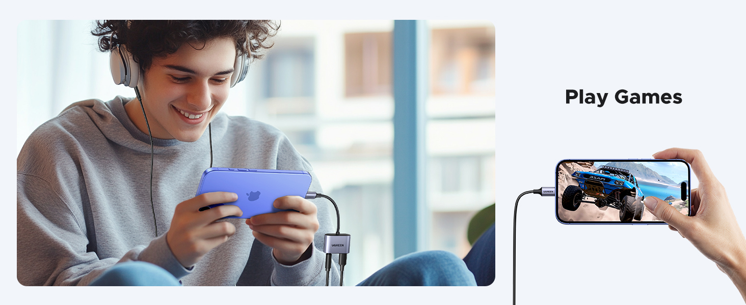 UGREEN 60164 USB-C to Aux 3.5mm Audio With PD Adapter for PUBG Mobile