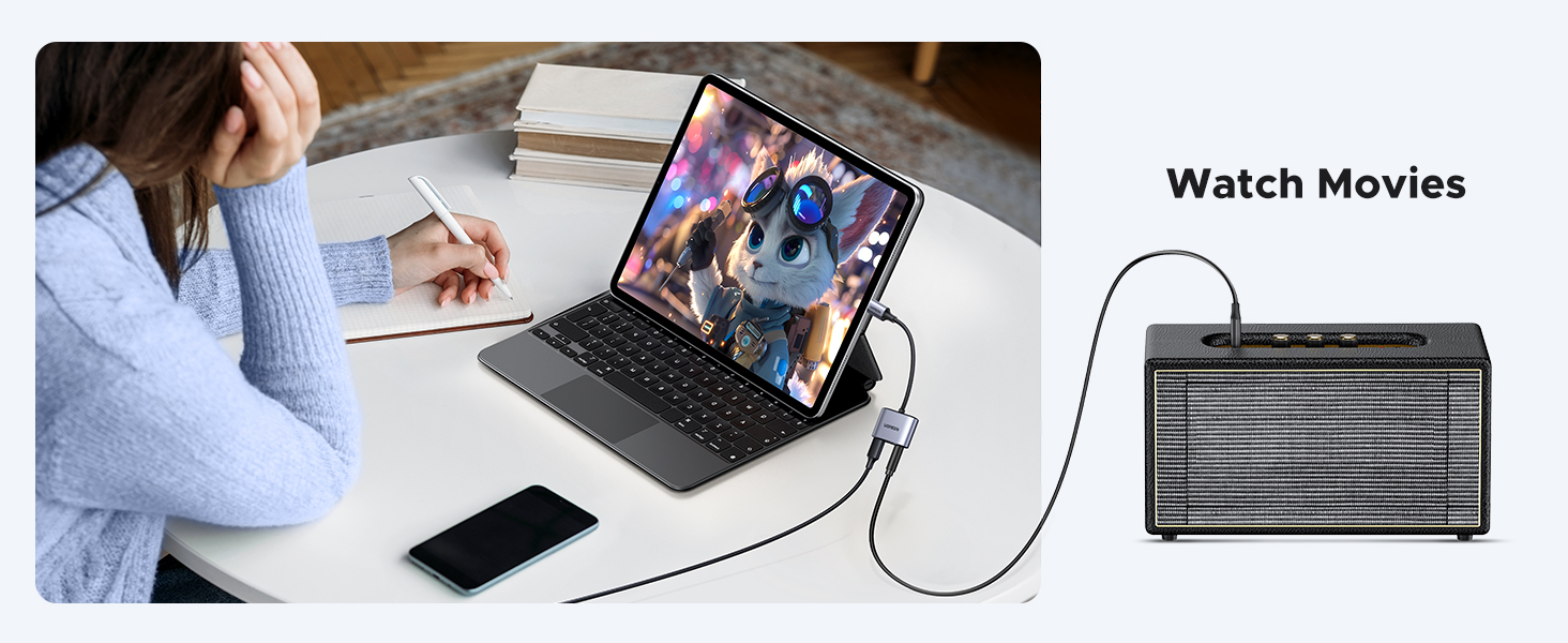 UGREEN 60164 USB-C to Aux 3.5mm Audio With PD Adapter for PUBG Mobile