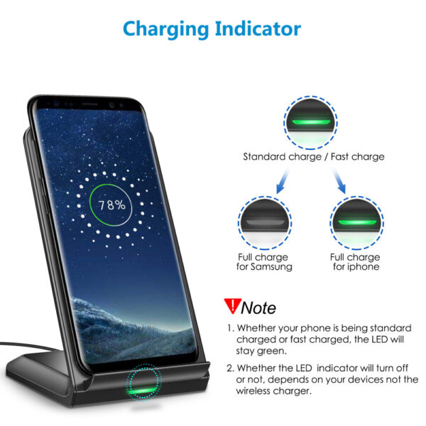 CHOETECH T524S 10W7.5W Fast Wireless Charging Stard
