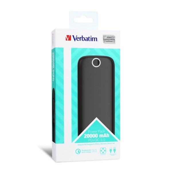 Verbatim 66168 Power Pack QC 3.0 20000mAh with PD - Image 3