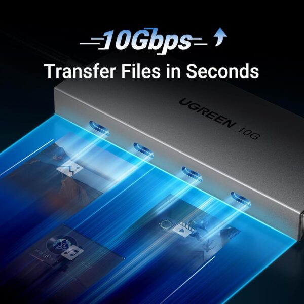 UGREEN 15651 USB C Hub Gen2 10Gbps 4 Ports USB-C 3.2 High-Speed USB-C Multiport Splitter - Image 3