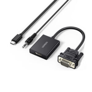 UGREEN 50945 VGA Male to HDMI Female Adapter (Video Audio Synchronization)