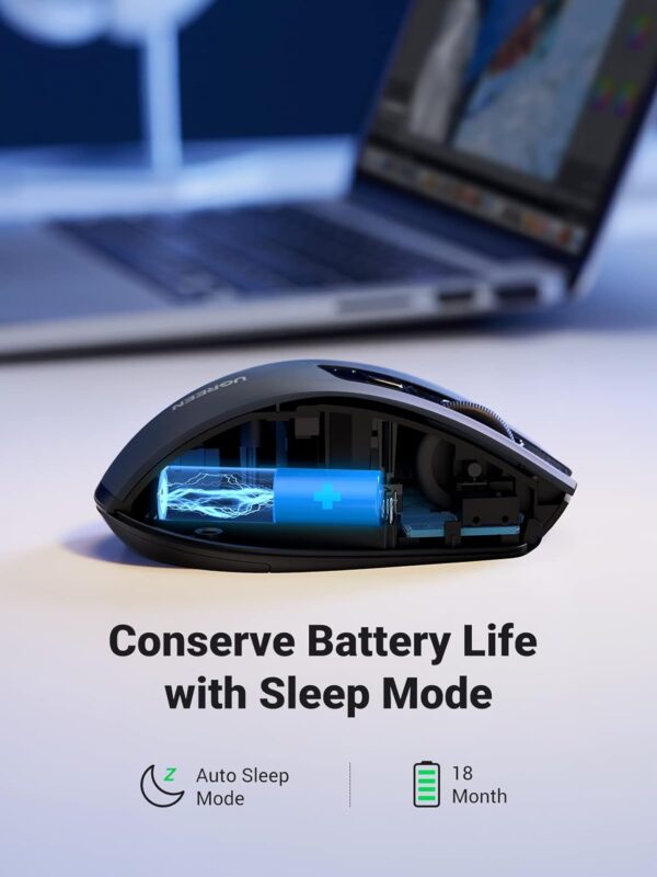 UGREEN 90855 Wireless Mouse 2.4G USB Receiver with Ergonomic Design - Image 4