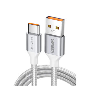 UGREEN 40208 USB A to USB C 3.0 (100W, 6A) 2 Meter Fast Charge Cable Compatible with iPhone 15 (White)