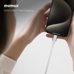 MOMAX ELITE DC30D USB-C TO C CABLE 1.5M 60W BRAIDED BLK