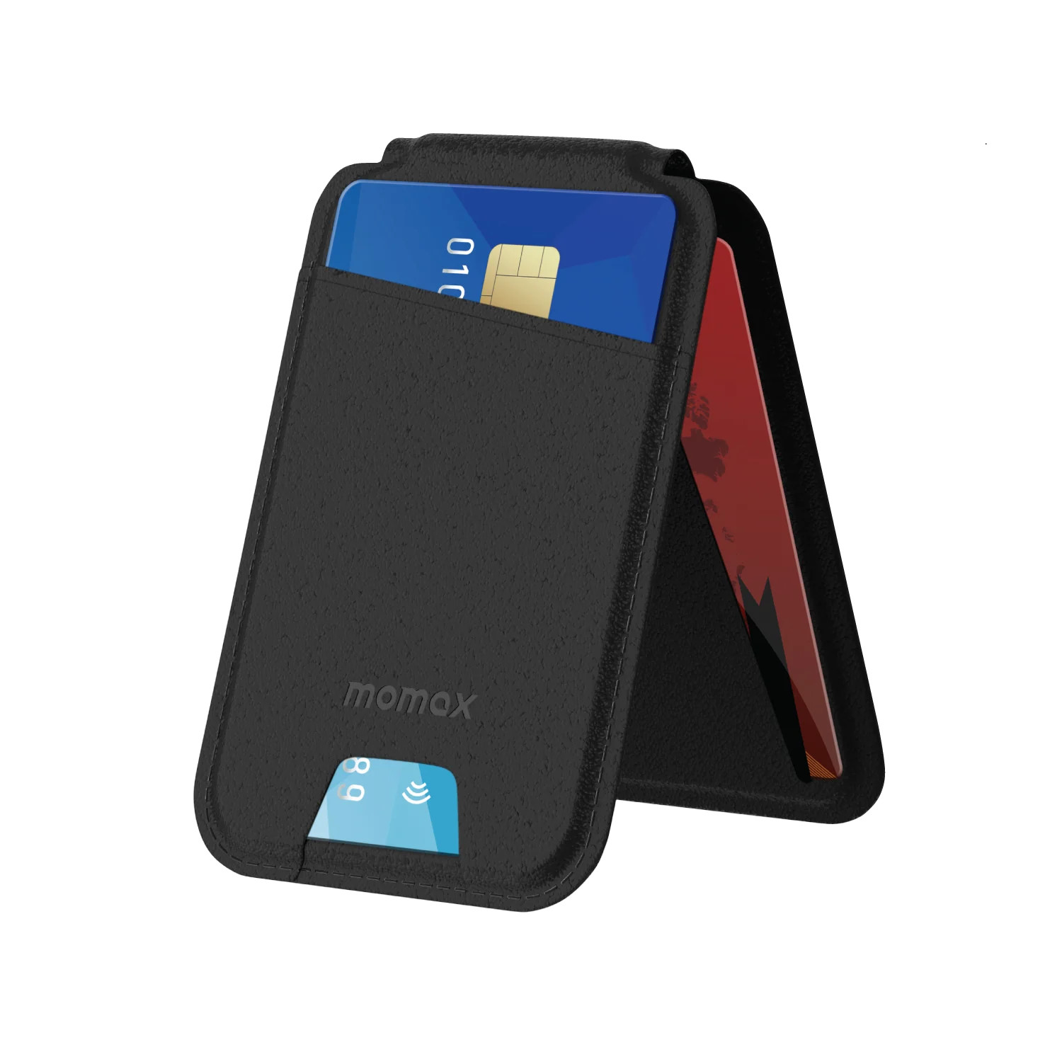 MOMAX 1-Wallet SR29E Magnetic Mobile Stand and Card Holder - Image 2