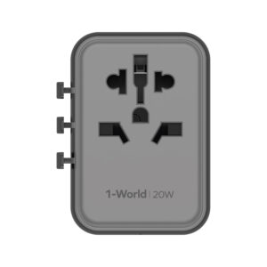 MOMAX UA11D 1-World 20W 3-Port+AC Travel Adapter (2xUSB, 1xUSB-C)