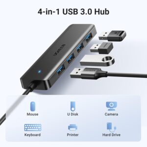 UGREEN 25851 USB 3.0 Hub 4 Ports USB A Splitter Ultra-Slim USB Expander