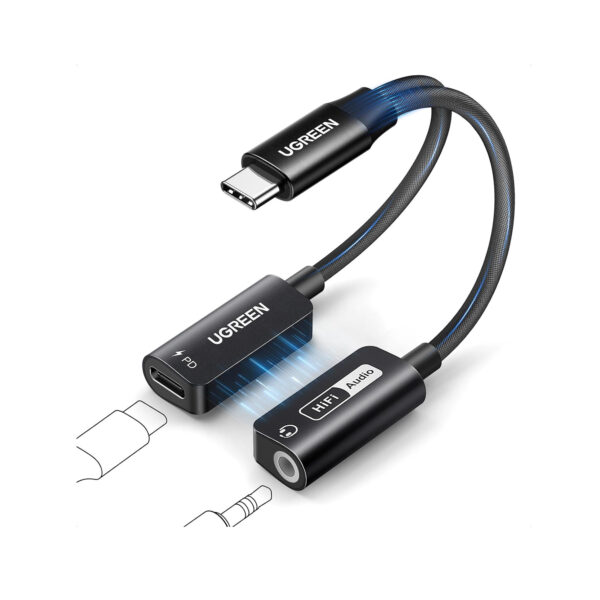 UGREEN 25837 Mangetic USB-C to Aux 3.5mm Hi-Res Audio Adapter