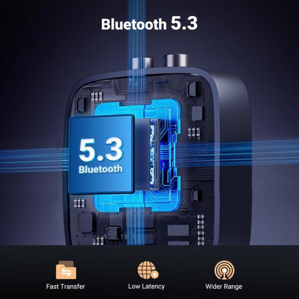 UGREEN 30445 Bluetooth 5.3 Receiver AUX Audio Adapter Built-in Battery - Image 5