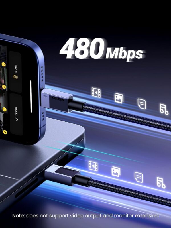 UGREEN 45063 USB-C TO USB-C Cable 100W PD Fast Charging Cable (1 Meter) Compatible with iPhone 16-15 /Plus/Pro/Pro Max - Image 7